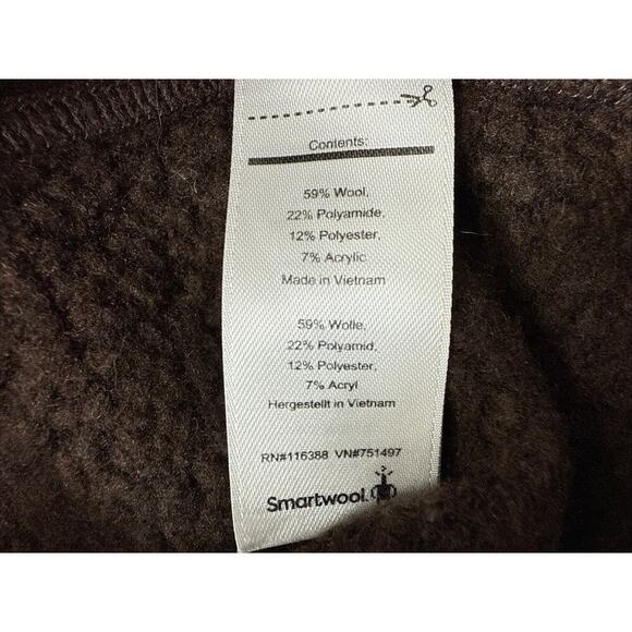 Smartwool Fleece Jacket Size S Brown Wool Blend Full Zip Outdoor Athletic Wear - Picture 7 of 7